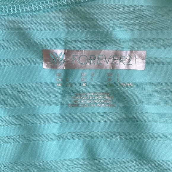 Forever 21 Striped Lightweight Cut Out Athletic Tank | Size L - Picture 5 of 7